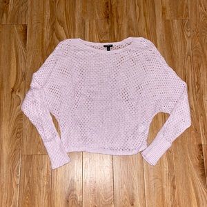 Women’s Express Light Pink slightly Cropped Sweater size Medium